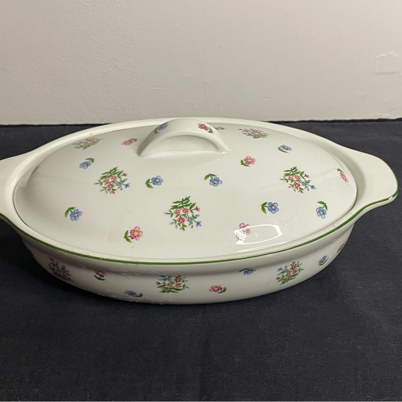 Floral Ceramic Casserole Dish - Picture 2 of 5